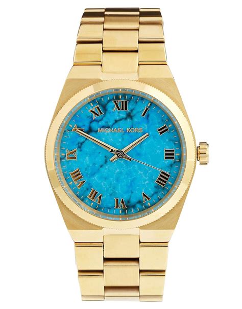 michael kors gold and turquoise watch|michael kors ausverkauf.